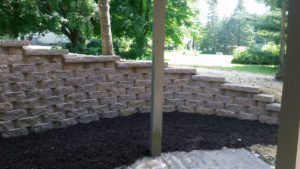 Yard Regrading and Retaining Wall Rebuild Hubertus WI | Extreme Green Lawn and Landscape