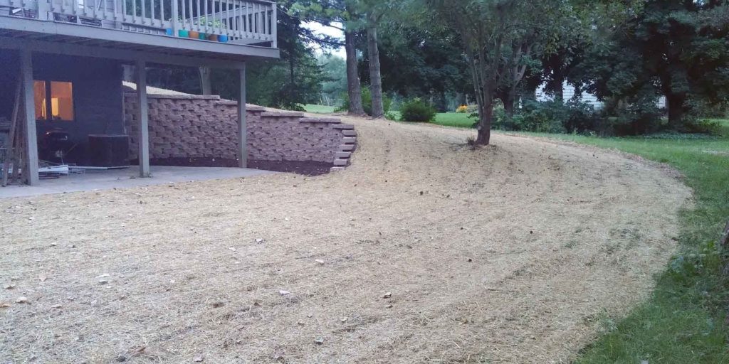 Yard Regrading and Retaining Wall Rebuild Hubertus WI | Extreme Green Lawn and Landscape